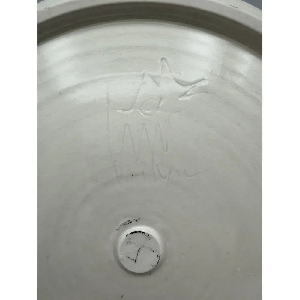 Tom Edwards Wallyware Art Pottery Plate 8.5” Caramel Coffee Metaphor Cartoon